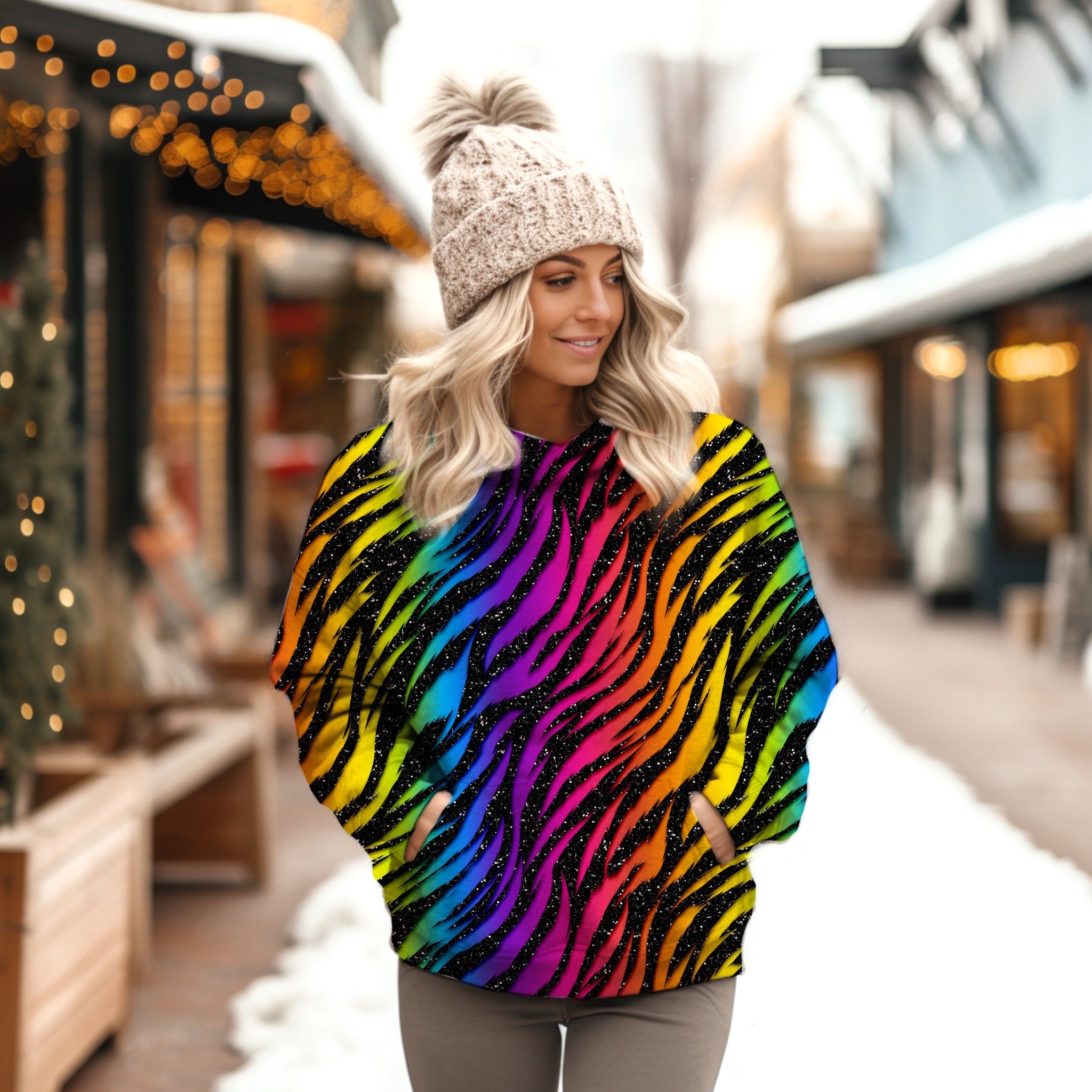 Bunte Zebra Streifen Neue Vorbestellung strengen limitiert